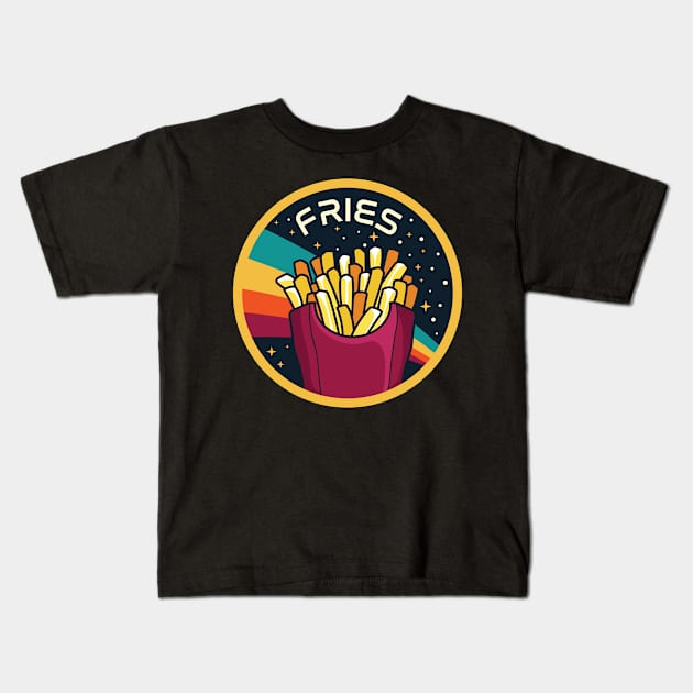 Fries Space Delivery Kids T-Shirt by spacedowl